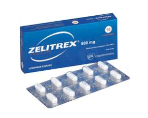 Afbeelding van de Zelitrex 500mg 10 tabl. voor de SOA Herpes.